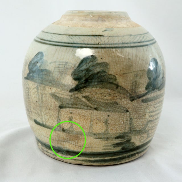 Chinese Chinese Blue and White Ginger Jar Late 18th Century For Sale - Image 3 of 9