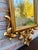 French Gilt Carved Wall Mirror in French Rococo Style with Oil Painting of Flora For Sale - Image 4 of 18