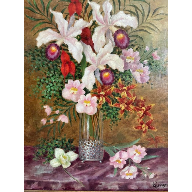 Late 19thC Cussenneers Floral Oil Painting Frame For Sale - Image 15 of 17