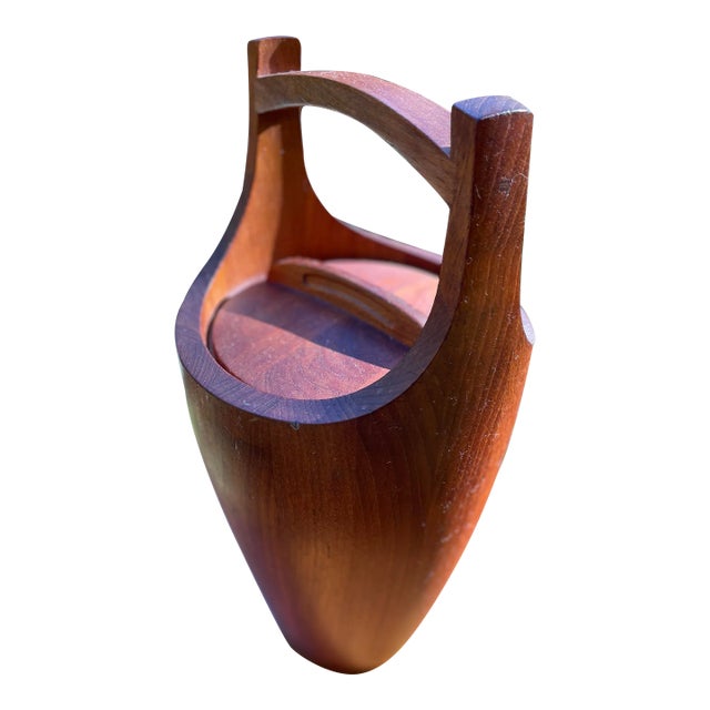 MidCentury Modern Dansk Teak Wood Ice Bucket by Jens H Quistgaard For Sale