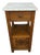 Antique French Oak Bedside Table with Marble Top For Sale
