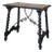 19th Spanish Side Table with Cared Turned Legs and Iron Stretcher For Sale