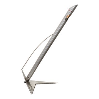 Space Age Lamp in Nickel-Plated Brass and Aluminium, 1990s For Sale