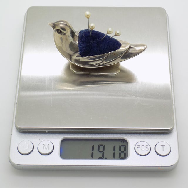 Vintage Italian Handmade Sterling Silver 925 Bird-Shaped Pin Cushion, Italy, 1970s For Sale - Image 10 of 13