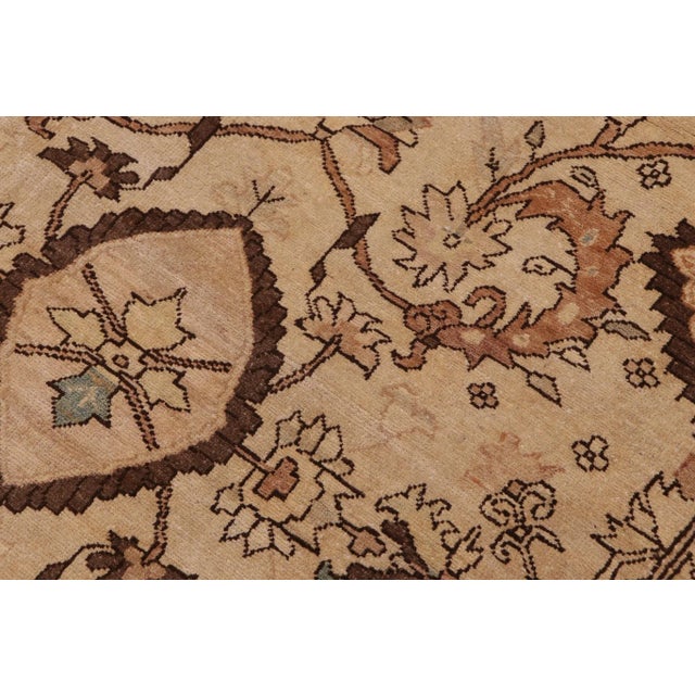 1990s Classic Ziegler Tan Brown Hand-Knotted Wool Rug - 13'11'' X 17'11'' For Sale - Image 5 of 8