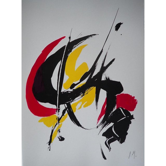 Jean Miotte, The Constant Eye, The Fire, 2001, Original Color Lithograph For Sale - Image 5 of 5