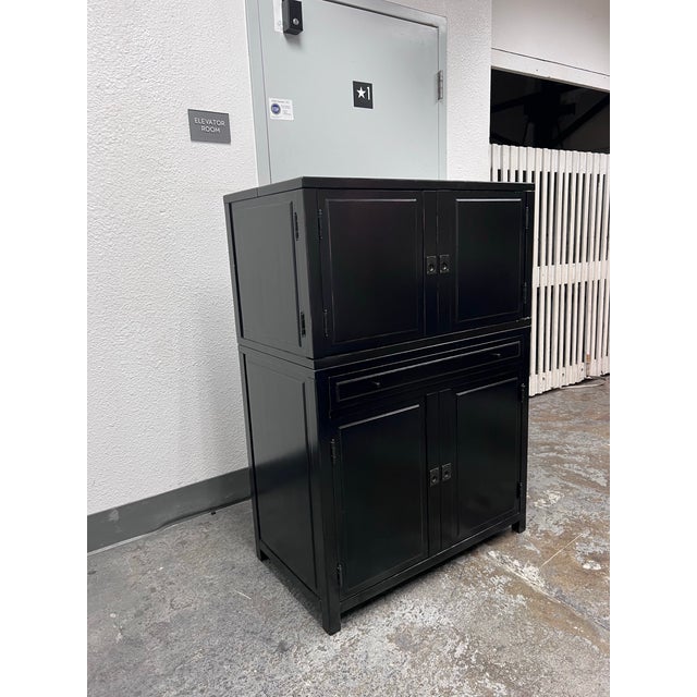 Contemporary Pottery Barn Clyde Bar Cabinet For Sale - Image 3 of 12