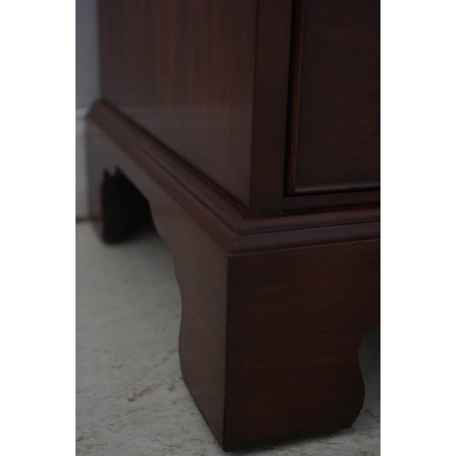 1980s Henkel Harris Cherry Secretary Desk W. Bookcase Top For Sale - Image 9 of 18