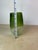 Glass Handblown Green Ombre Frosted & Crackle Glass Vase For Sale - Image 7 of 8