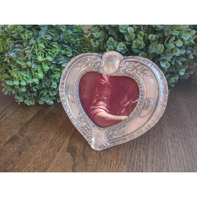 Transitional Elias 1983 Fine Pewter Picture Frame For Sale - Image 3 of 6