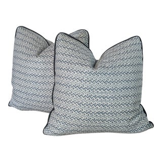 Custom Bernard Thorpe Zig Zag Pillows - Set of 2 For Sale