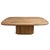 Outdoor Teak Rounded Pedestal Dining Table For Sale In Los Angeles - Image 6 of 12