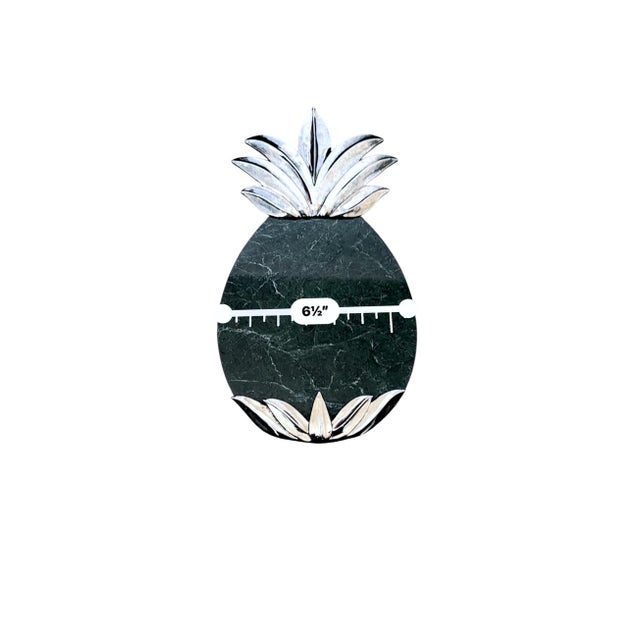 Stone 1990s Godinger Pineapple Marble Charcuterie Serving Set Utensils & Tray- Set of 4 For Sale - Image 7 of 7