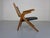 1960s Boomerang Chair in Beech & Leather by Louis Van Teeffelen for Wébé Furniture, Netherlands, 1960s For Sale - Image 5 of 18