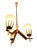Mid-Century Scandinavian Chandelier in Wood, Brass and Opaline Glass, 1950s For Sale - Image 6 of 6