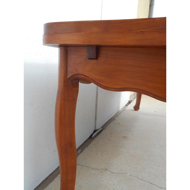 Large Louis XV Style Cherrywood Table with Extensions, 1990s For Sale - Image 14 of 18