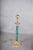 Green Malachite-Style Column Table Lamp with Structured Shade, 1980s For Sale - Image 10 of 12