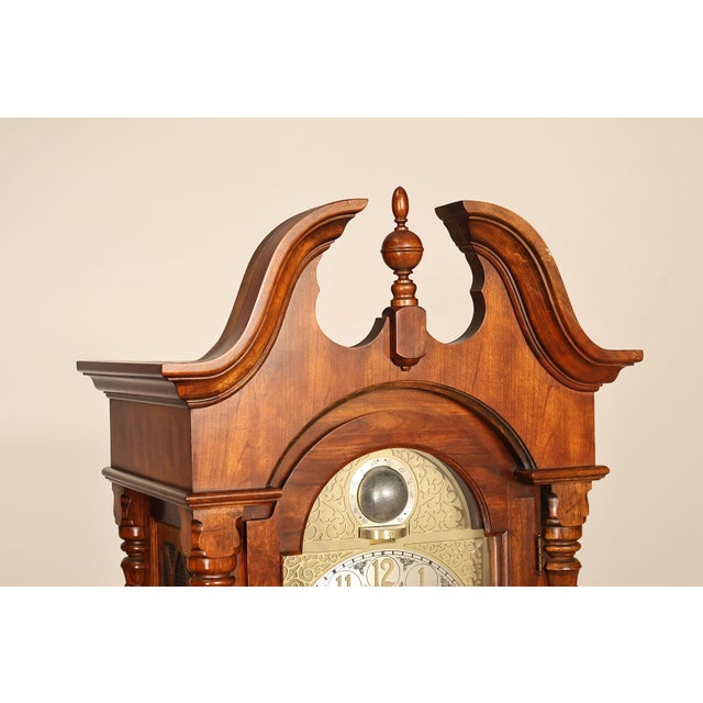 Ridgeway Traditional Cherry Grandfather Clock For Sale - Image 15 of 18