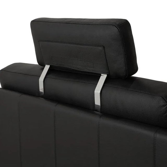 Alba 3-Seater Sofa in Black Leather from Brühl For Sale - Image 9 of 17