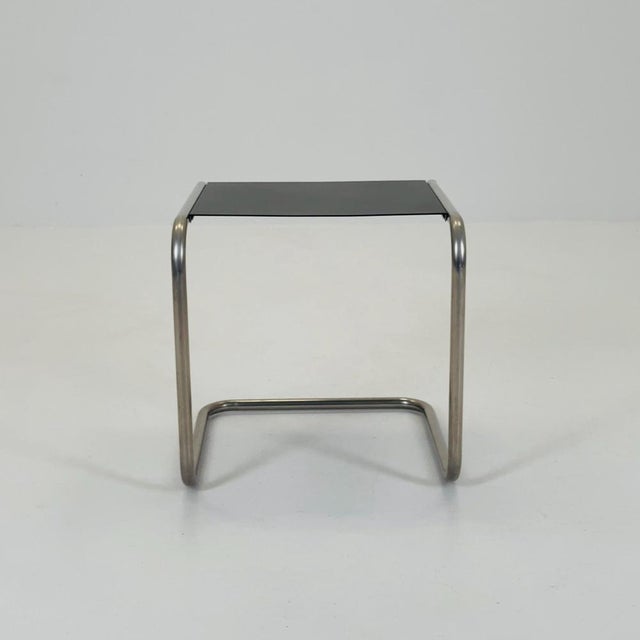Contemporary Bauhaus Club Side Table in Metal and Chrome from Fiam For Sale - Image 3 of 16