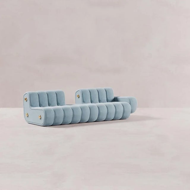 Blue Dakota Armchair by Porus Studio For Sale - Image 8 of 13