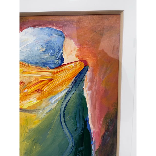 Circa 2001 Albert E. Smith Custom Framed Abstract Painting For Sale In San Francisco - Image 6 of 12