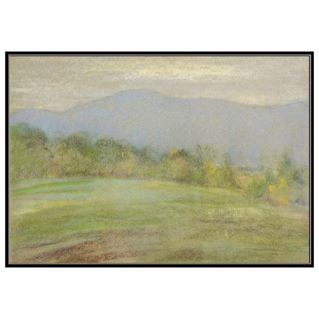 The artwork here, "Hillside Pasture", is a wonderful depiction of a field lined by lush trees andbacked by a majestic...