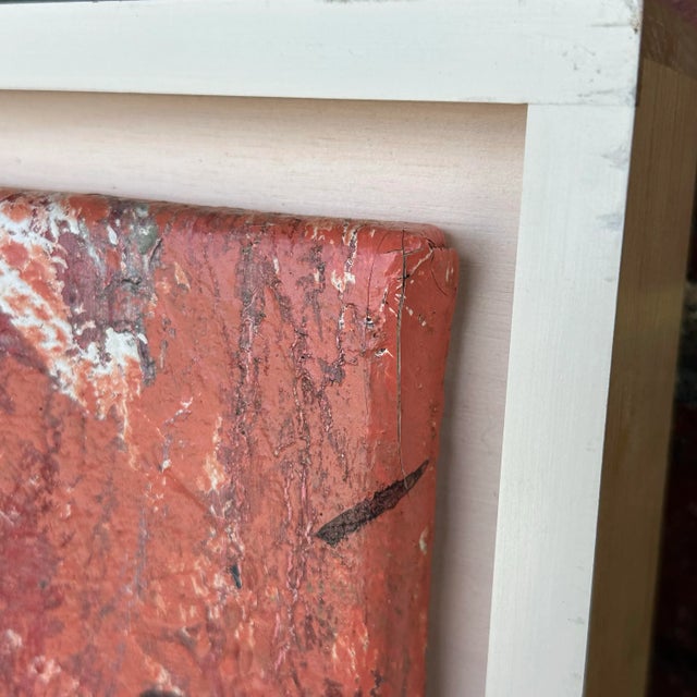 Wood Abstract Painting Signed “Rb” Midcentury Modern For Sale - Image 7 of 12