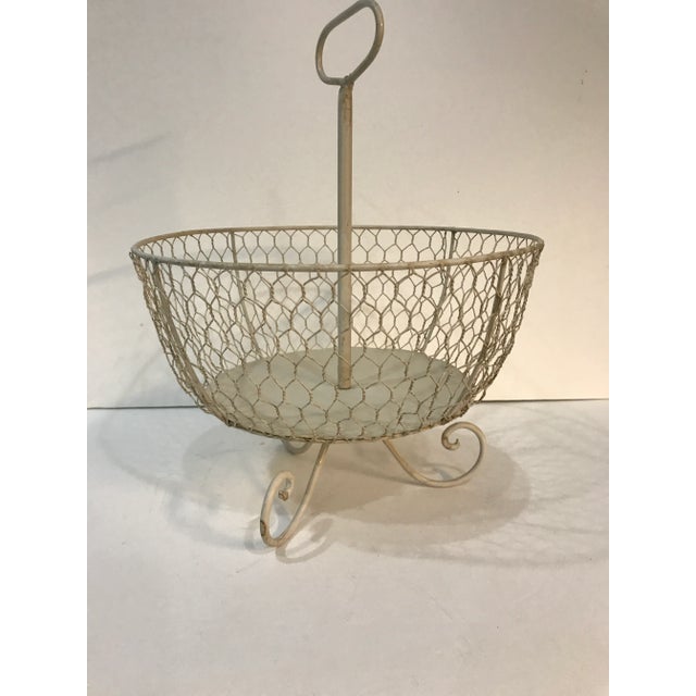 Mid-Century Modern Mid 20th Century Fruit Basket With Handle For Sale - Image 3 of 11