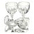 Mikasa Park Lane Ribbed Crystal Water Goblets, Japan, 8 Oz For Sale