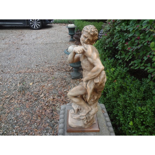 French Terracotta Sculpture of a Classical Male For Sale - Image 9 of 13