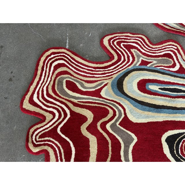 9ft X 11ft Woolmark Melting Oriental Wool Area Rug For Sale In San Francisco - Image 6 of 12