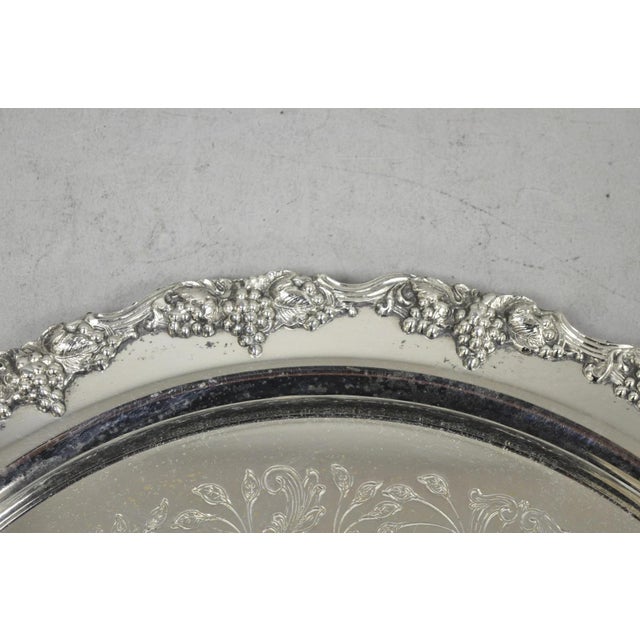 Vintage Sheridan Victorian Silver Plated Punch Bowl Set W/ 12 Cups and Tray For Sale - Image 17 of 18