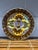 Vintage Brazilian Butterfly Wing Mosaic Tray Wall Art, Round Lucite and Steel For Sale - Image 4 of 5