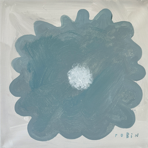 Flower Nine. Small Painting by Robin Zingone