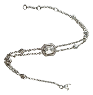 Elegant 18k White Gold Bracelet With 1 Ct Natural White Diamonds, 5 Grams