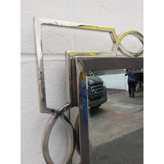 Metal Bernhardt Chrome Mirror Criteria Collection Model No 363 321 Art Deco Style 6589 For Sale - Image 7 of 18