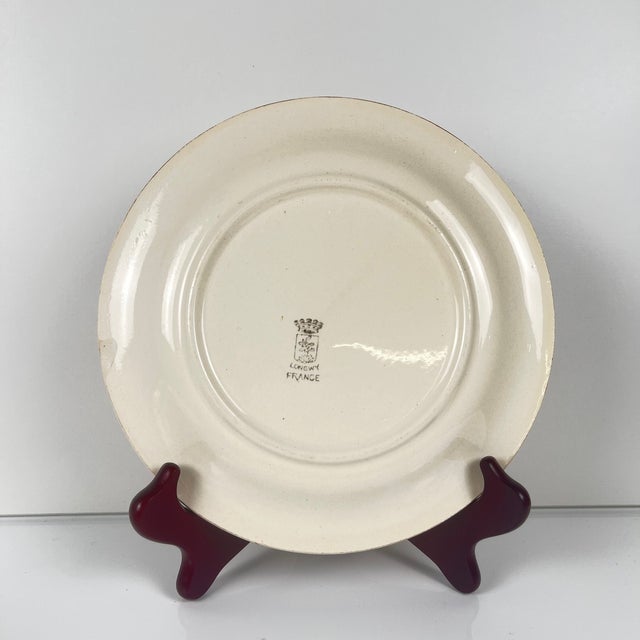 Dessert Plates from Longwy, 1890s, Set of 5 For Sale - Image 6 of 15