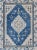 Royal Blue, White and Taupe Vintage Hand Knotted Turkish Rug With Geometric Medallion For Sale - Image 4 of 13