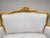 1980s French Louis XVI Gold Velvet Beech Settee For Sale - Image 10 of 16