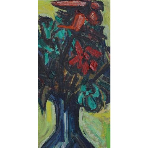 1960s Isis Kischka, Bouquet of Flowers, 1963, Oil on Canvas For Sale - Image 5 of 14