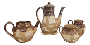 Tea Service from Doulton, 1890, Set of 4