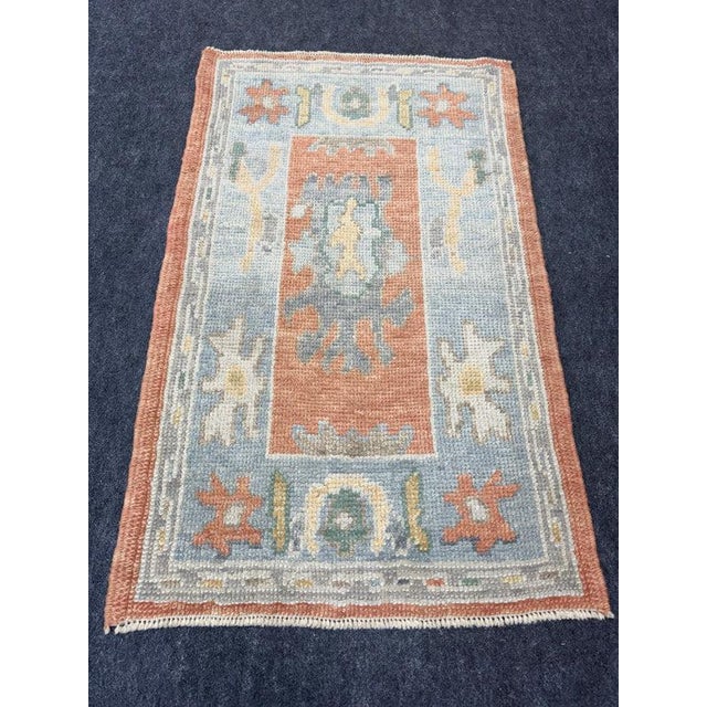 Turkish Oushak Rug 2'1" x 3'5" For Sale In Houston - Image 6 of 6