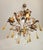 Floral Five-Light Gilded Ceiling Lamp with Crystals and Murano Glass Crystal Drops, 1960s For Sale - Image 6 of 18