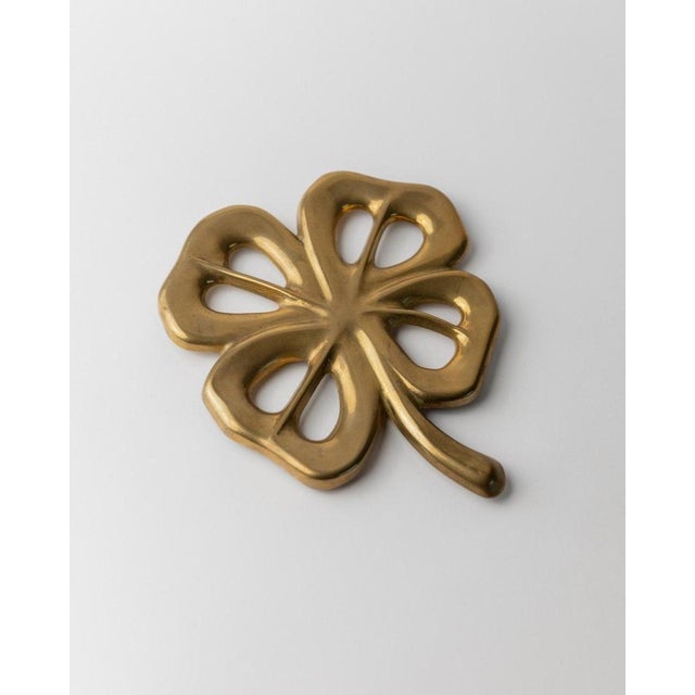 Vintage Leaf-Shaped Brass Coaster, Italy, 1960s For Sale - Image 13 of 13