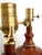 Chapman Manufacturing Company Lamps Mahogany Brass & Shades For Sale - Image 4 of 10