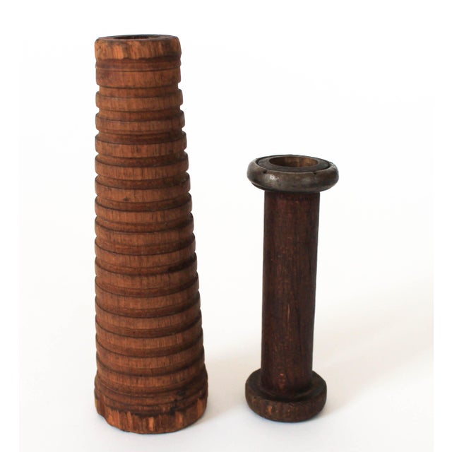 Antique Wooden Bobbin Spools, a Pair Chairish