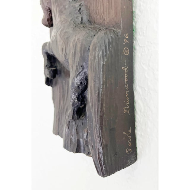 Figurative Vintage Cast Bronze Horse Wall Plaque, Signed For Sale - Image 3 of 8