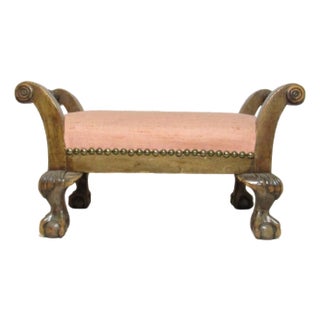 Antique English Foot Stool For Sale