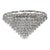 Contemporary Style Nickle and Crystal Chandelier (47") For Sale